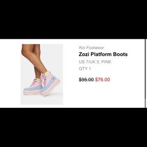 Zozi Pastel Platform Boots